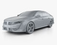 Peugeot 508 Sport Engineered liftback 2024 3D 모델  clay render