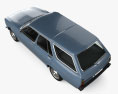 Peugeot 504 break 1973 3D 모델  top view