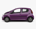 Peugeot 107 5도어 2015 3D 모델  side view