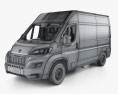 Peugeot Boxer L2H2 with HQ interior 2017 3d model wire render