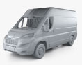 Peugeot Boxer L2H2 mit Innenraum 2017 3D-Modell clay render