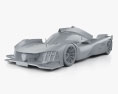 Peugeot 9X8 2022 3d model clay render
