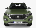 Peugeot Landtrek Двойная кабина Multipurpose с детальным интерьером 2023 3D модель front view