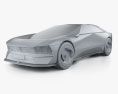 Peugeot Inception 2024 3D модель clay render