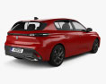 Peugeot 308 Allure 2024 3D模型 后视图