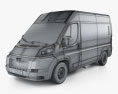 Peugeot Boxer Passenger Van L2H2 2009 3D模型 wire render