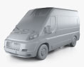 Peugeot Boxer Passenger Van L2H2 2009 3D模型 clay render