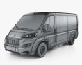 Peugeot Boxer Panel Van L2H1 2017 3d model wire render