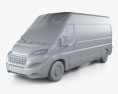 Peugeot Boxer 厢式货车 L3H2 2017 3D模型 clay render