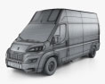 Peugeot Boxer Panel Van L3H3 2017 3D модель wire render