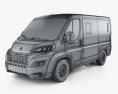 Peugeot Boxer Passenger Van L1H1 2017 3D-Modell wire render