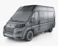 Peugeot Boxer Passenger Van L2H2 2017 3D-Modell wire render
