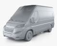 Peugeot Boxer Passenger Van L2H2 2017 3d model clay render