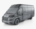 Peugeot Boxer Passenger Van L4H2 2017 3D-Modell wire render
