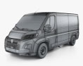 Peugeot Boxer Panel Van L2H1 2024 3Dモデル wire render