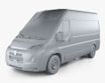 Peugeot Boxer Panel Van L2H2 2024 3D модель clay render