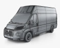 Peugeot e-Boxer Panel Van L4H3 2024 3Dモデル wire render