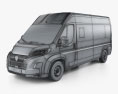 Peugeot e-Boxer Passenger Van L3H2 2024 3D模型 wire render