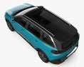 Peugeot 5008 2020 3D-Modell Draufsicht