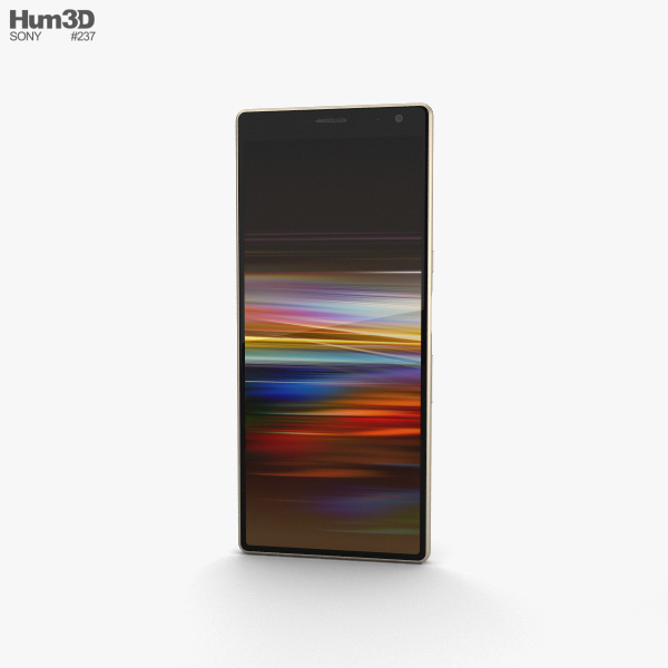 Sony Xperia 10 Plus Gold 3D 모델 
