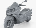 Piaggio X10 350 2016 3D-Modell clay render