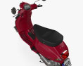 Piaggio Vespa ZX 125 2024 3D模型 顶视图