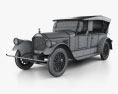 Pierce-Arrow Model 33 7-passenger Touring 1924 3D 모델  wire render