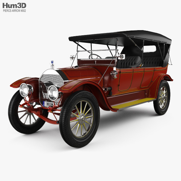 Pierce-Arrow Model 66-A 7-passenger Touring 1913 3D model