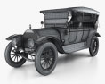 Pierce-Arrow Model 66-A 7-passenger Touring 1913 3D 모델  wire render