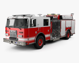 3D model of Pierce Fire Truck Pumper 2015