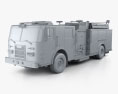 Pierce Fire Truck Pumper 2015 3d model clay render