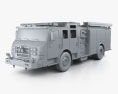 Pierce E402 Pumper Fire Truck 2018 3d model clay render