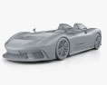 Pininfarina B95 2024 3D-Modell clay render