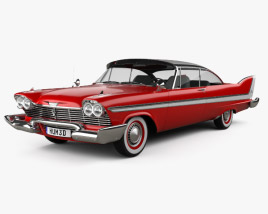 Plymouth Fury coupé Christine 1958 3D-Modell