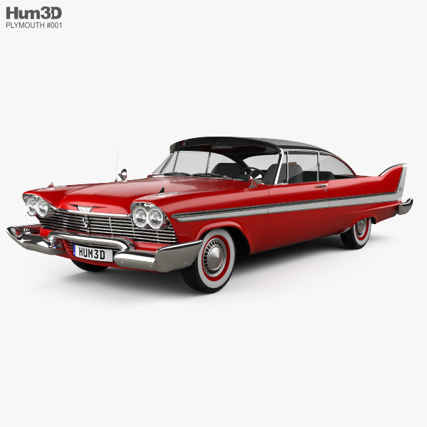 Plymouth Fury coupe Christine 1958 3D model