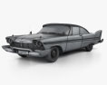 Plymouth Fury クーペ Christine 1958 3Dモデル wire render