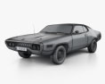 Plymouth Satellite 1971 3d model wire render
