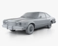 Plymouth Volare coupé 1977 3D-Modell clay render