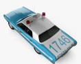 Plymouth Fury Police 1972 3d model top view