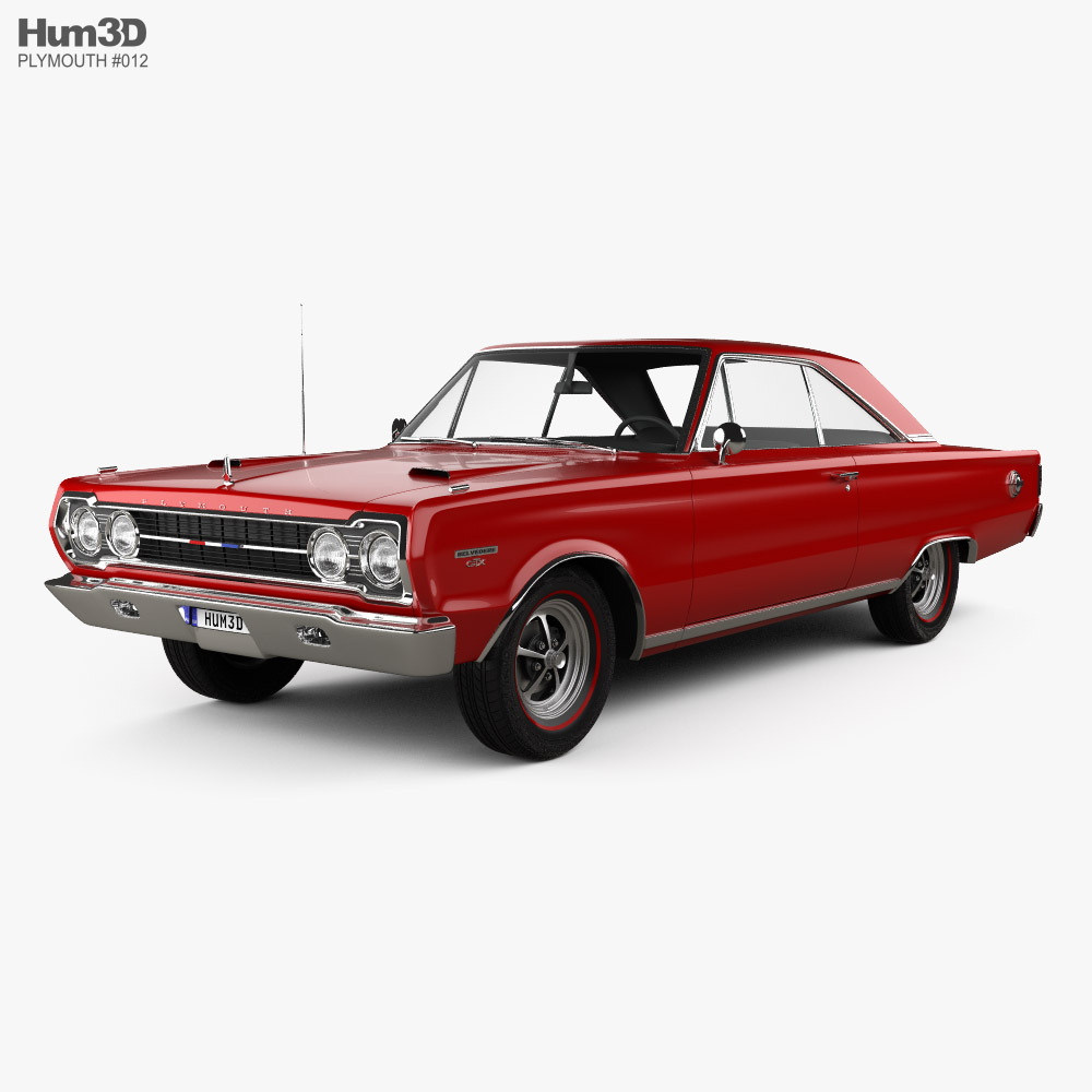 Plymouth Belvedere GTX coupe 1967 3D model