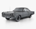 Plymouth Belvedere GTX coupe 1967 3d model wire render
