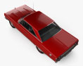 Plymouth Belvedere GTX coupé 1967 Modello 3D vista dall'alto