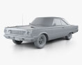 Plymouth Belvedere GTX coupé 1967 3D-Modell clay render