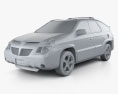 Pontiac Aztek 2005 3d model clay render