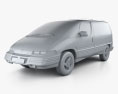 Pontiac Trans Sport 1999 3d model clay render