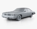 Pontiac Grand LeMans 轿车 1976 3D模型 clay render