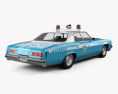 Pontiac Catalina Polizei 1972 3D-Modell Rückansicht