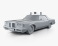 Pontiac Catalina Полиция 1972 3D модель clay render
