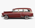 Pontiac Chieftain Deluxe 旅行車 1953 3D模型 侧视图