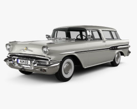 3D model of Pontiac Star Chief Custom Safari 2-door 1957